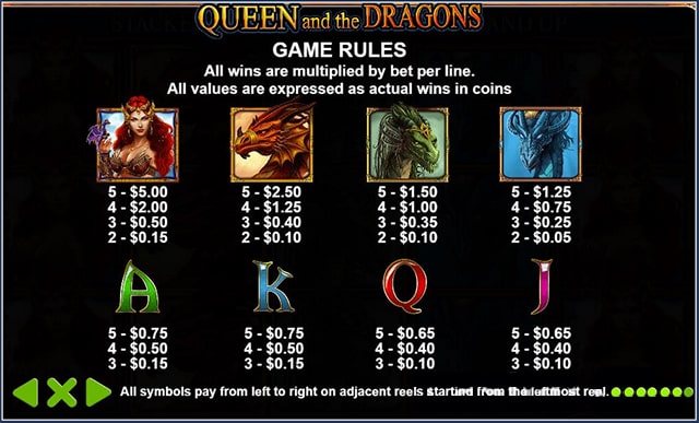 символы игрового автомата онлайн queen and the dragons